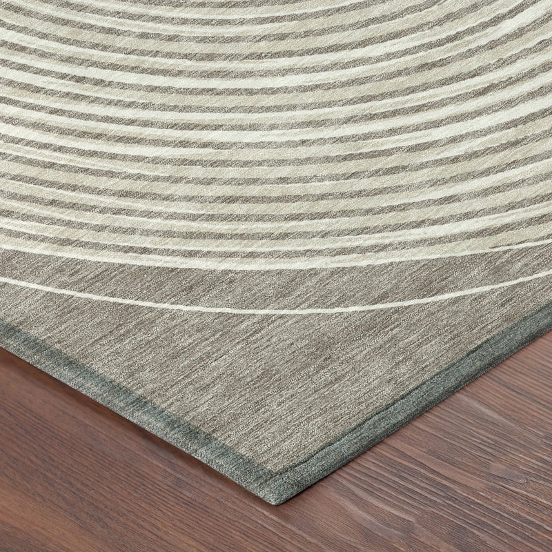 10' X 14' Taupe And Beige Geometric Washable Indoor Outdoor Area Rug Homeroots Outdoor