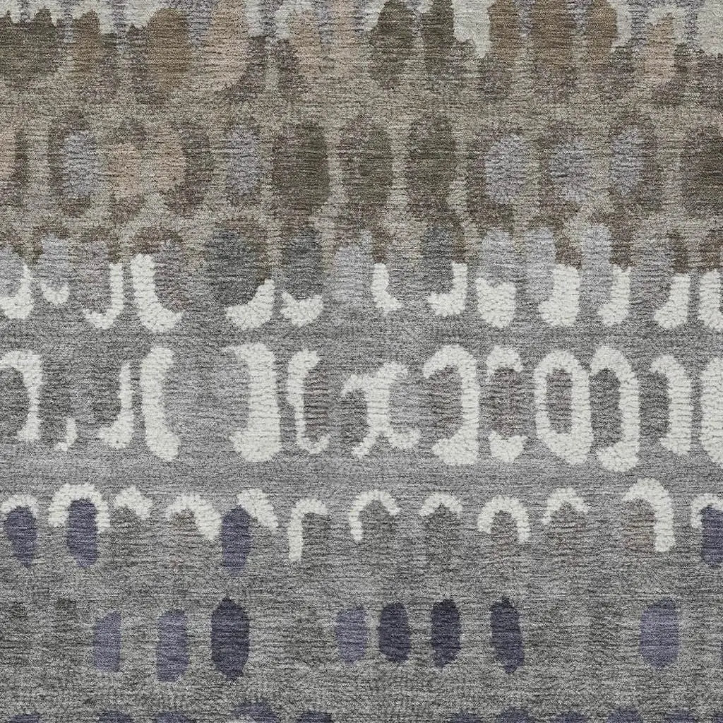 10' X 14' Taupe And Beige Geometric Washable Indoor Outdoor Area Rug Homeroots Outdoor