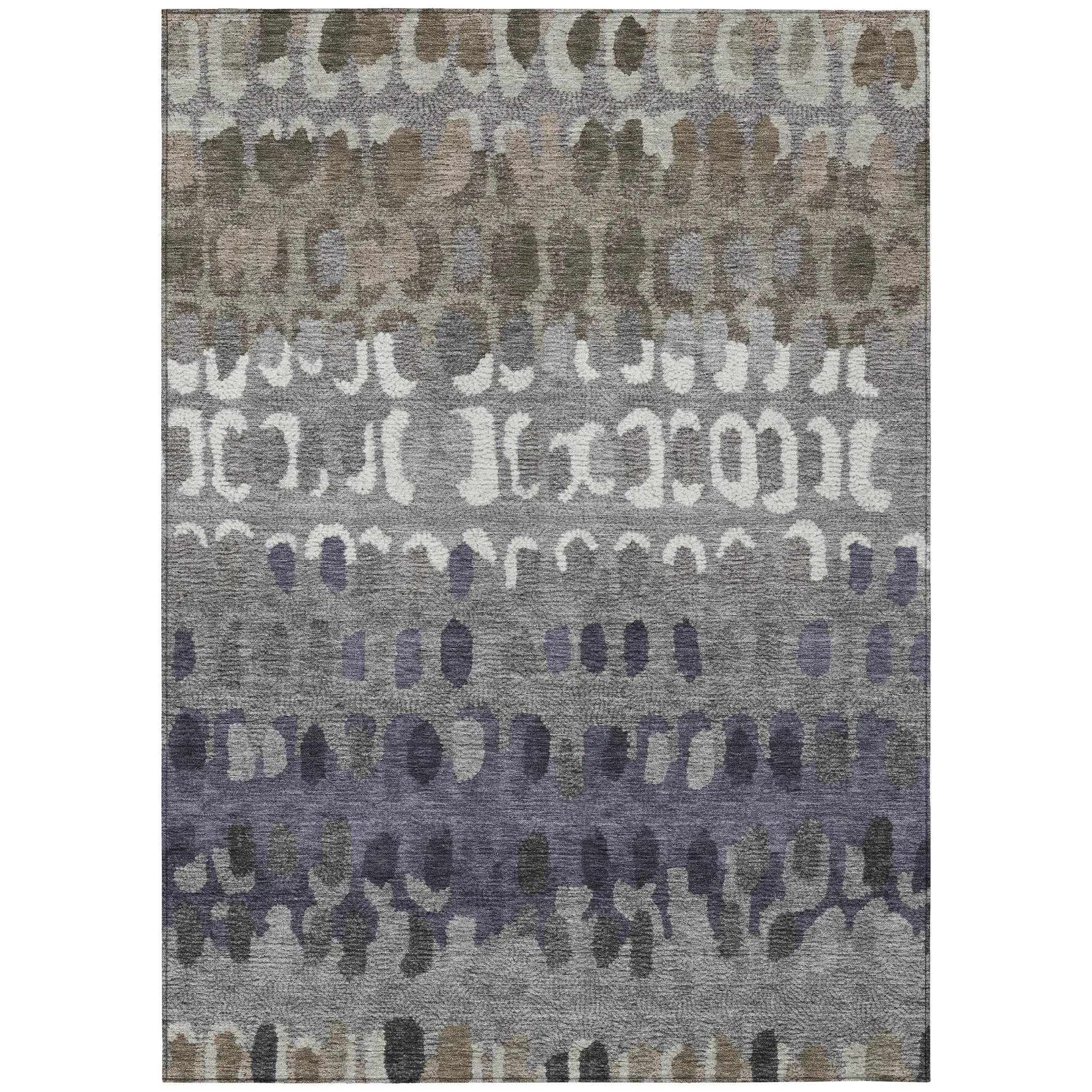 10' X 14' Taupe And Beige Geometric Washable Indoor Outdoor Area Rug Homeroots Outdoor