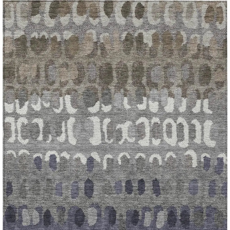 10' X 14' Taupe And Beige Geometric Washable Indoor Outdoor Area Rug Homeroots Outdoor
