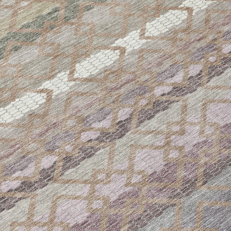 10' X 14' Taupe And Beige Striped Washable Indoor Outdoor Area Rug Homeroots Outdoor