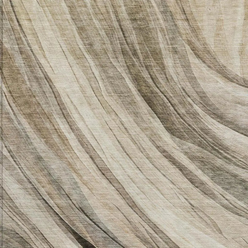 10' X 14' Taupe And Brown Abstract Washable Indoor Outdoor Area Rug Homeroots Outdoor