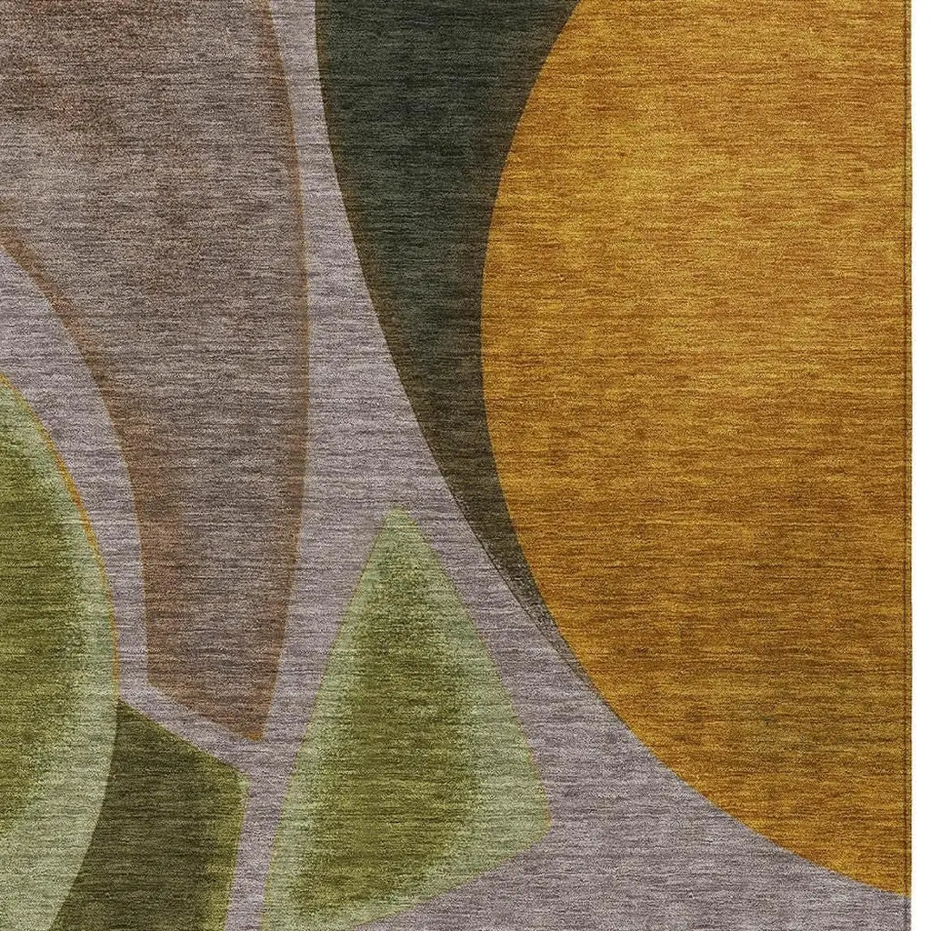 10' X 14' Taupe And Brown Abstract Washable Indoor Outdoor Area Rug Homeroots Outdoor