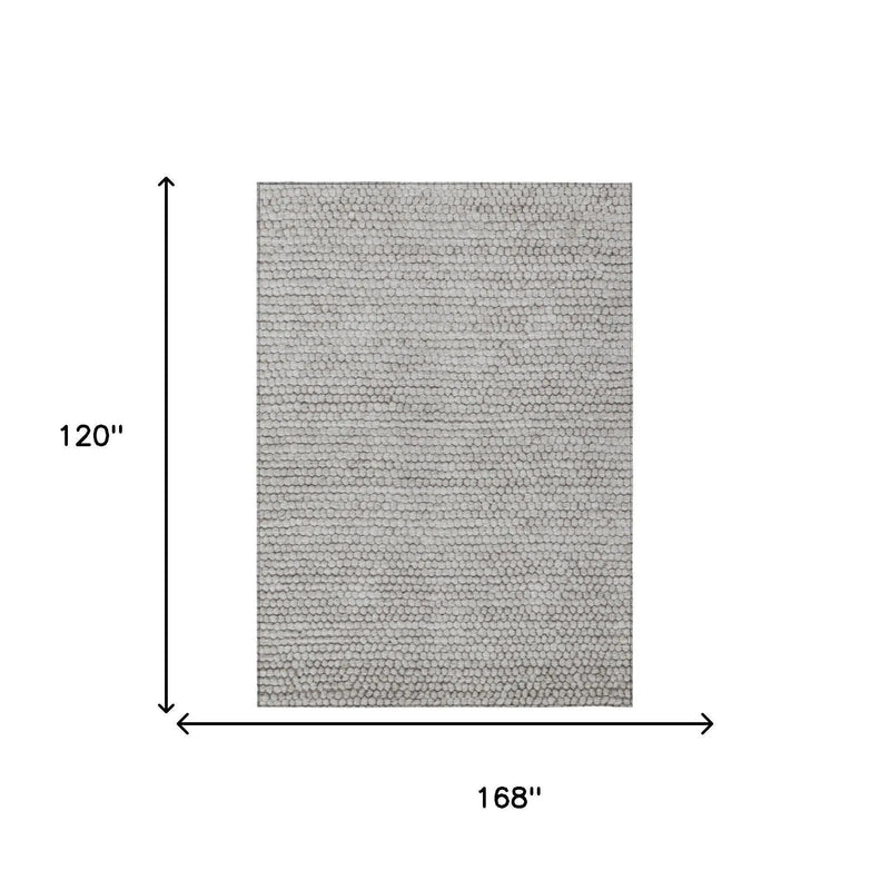 10' X 14' Taupe And Brown Striped Washable Indoor Outdoor Area Rug Homeroots Outdoor