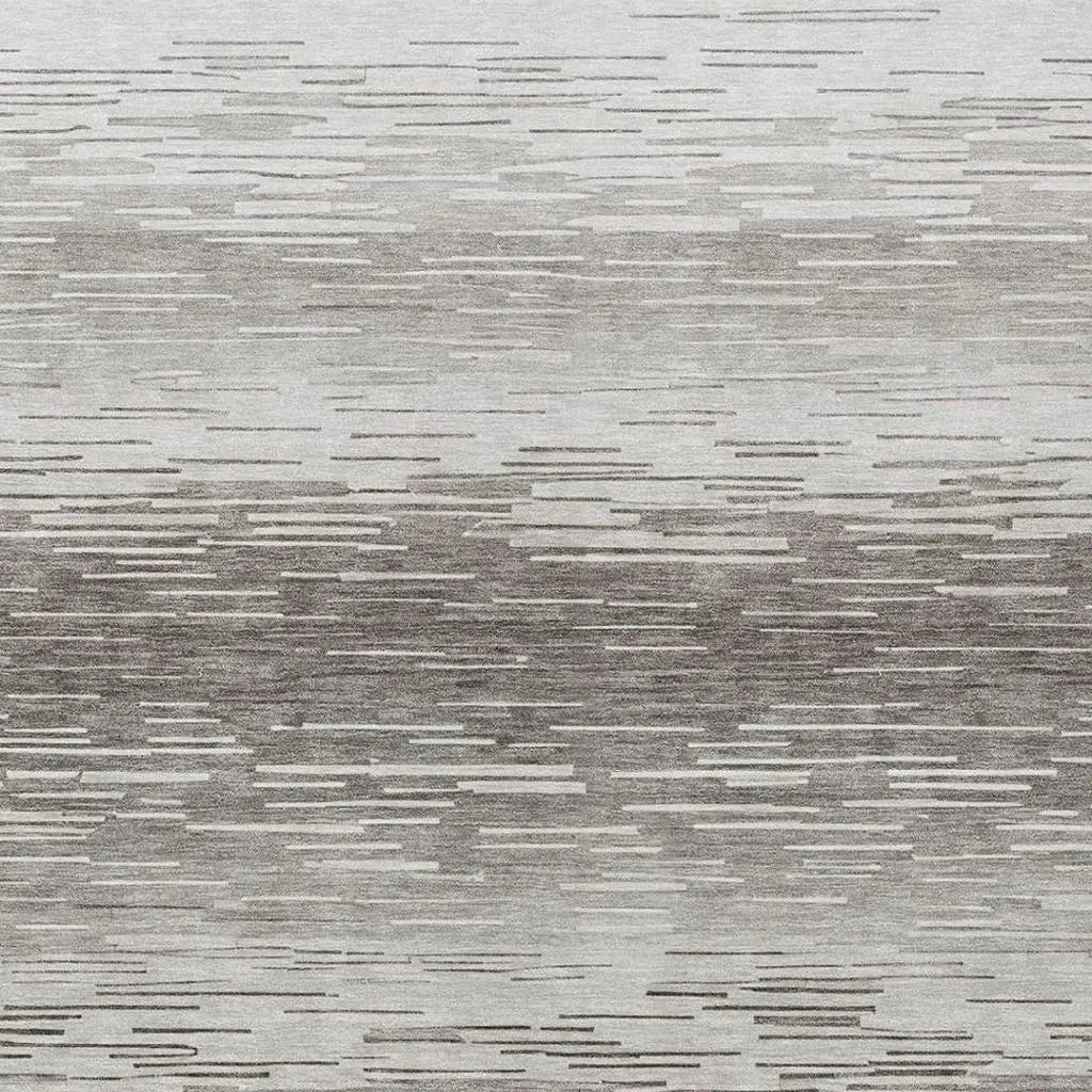 10' X 14' Taupe And Brown Striped Washable Indoor Outdoor Area Rug Homeroots Outdoor