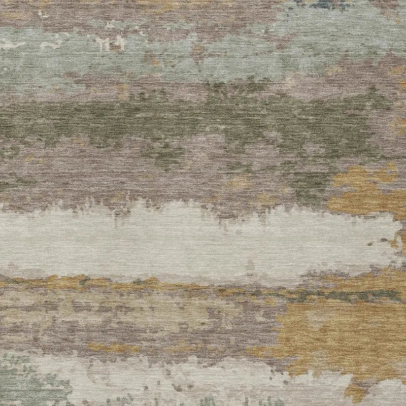 10' X 14' Taupe And Ivory Abstract Washable Indoor Outdoor Area Rug Homeroots Outdoor