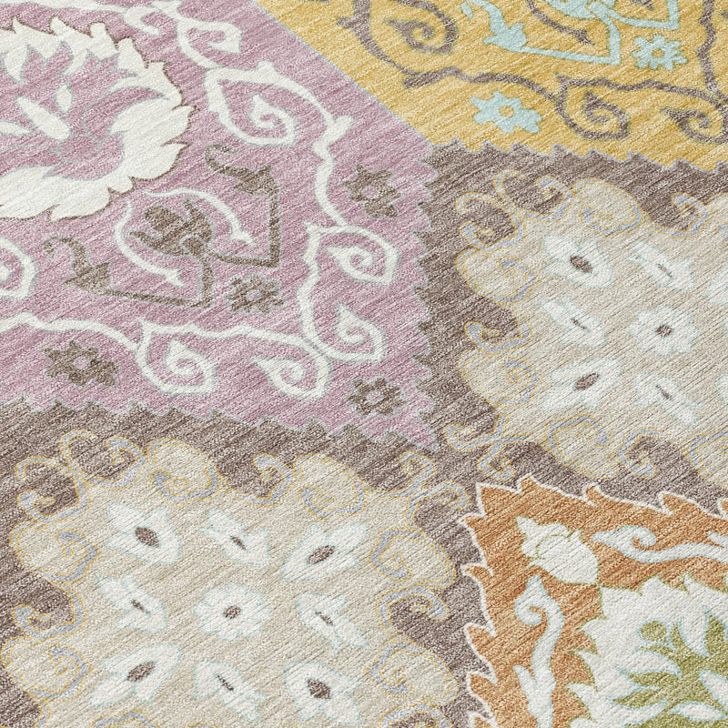 10' X 14' Taupe And Ivory Geometric Washable Indoor Outdoor Area Rug Homeroots Outdoor