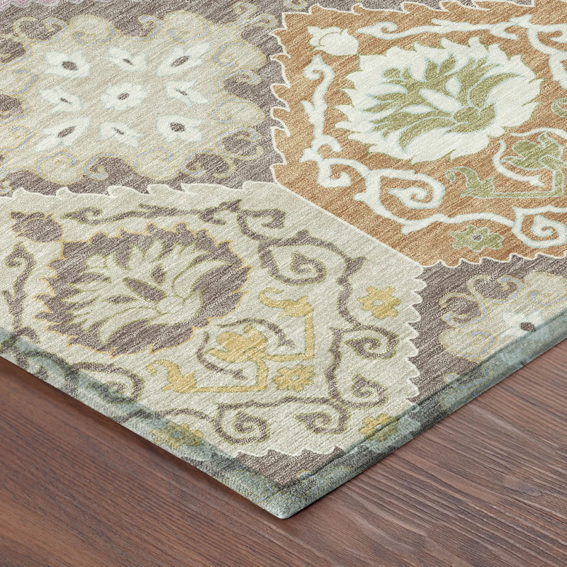 10' X 14' Taupe And Ivory Geometric Washable Indoor Outdoor Area Rug Homeroots Outdoor