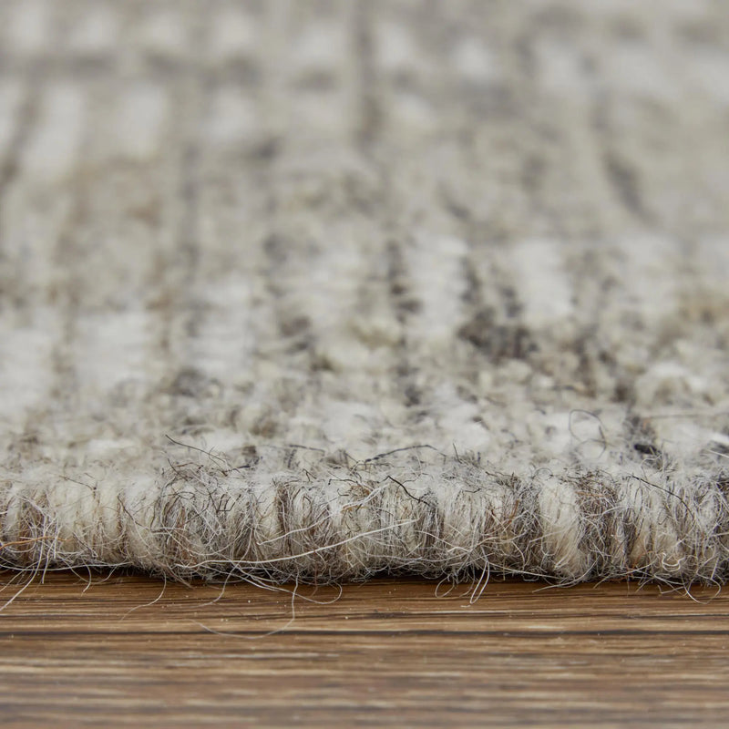 10' X 14' Taupe Ivory And Gray Wool Geometric Hand Woven Area Rug With Fringe Homeroots Home Decor
