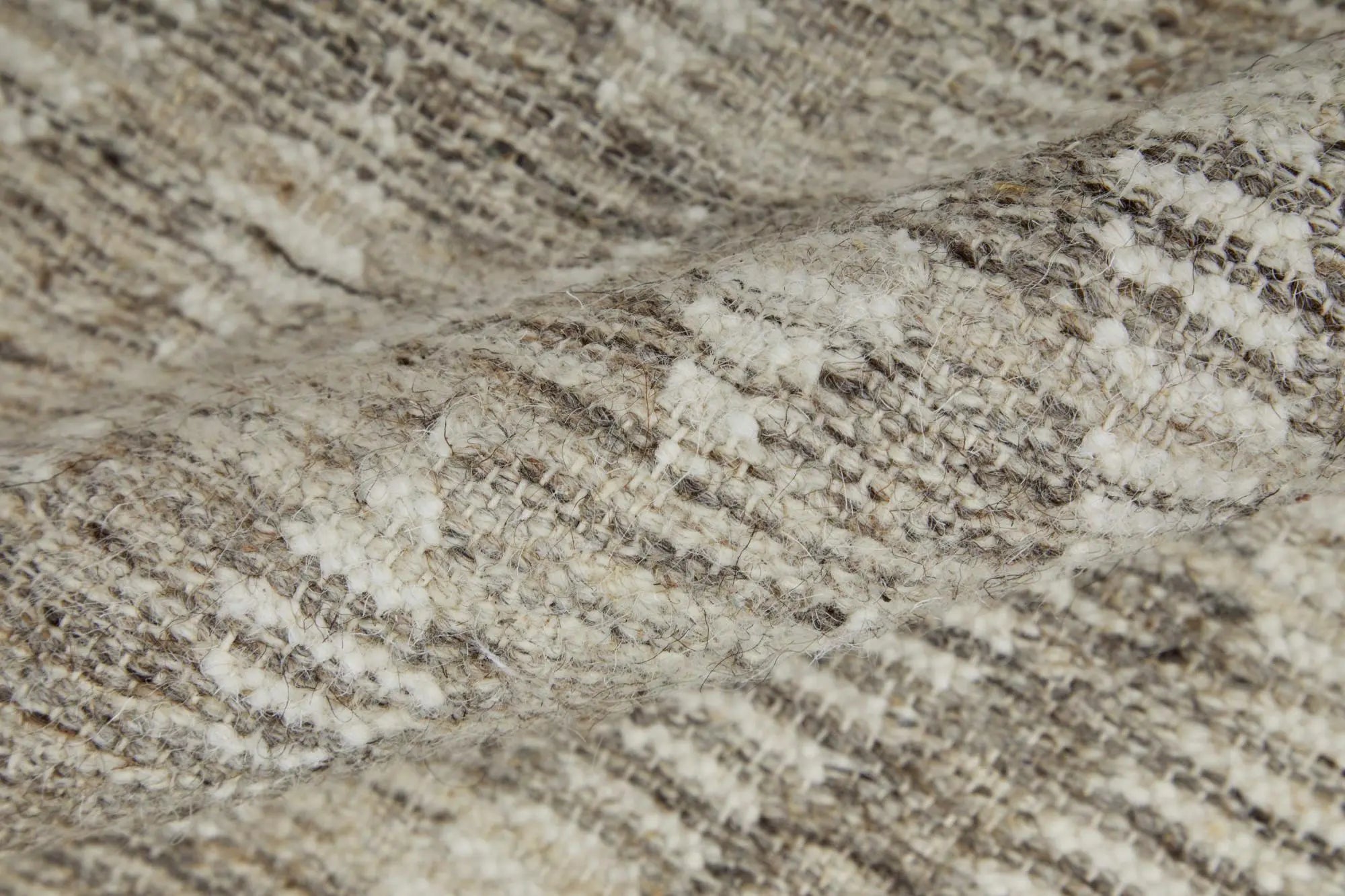 10' X 14' Taupe Ivory And Gray Wool Geometric Hand Woven Area Rug With Fringe Homeroots Home Decor