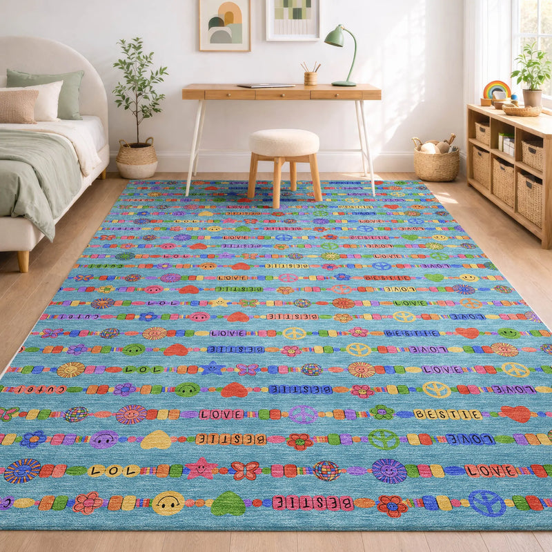 10' X 14' Teal Blue And Beige Geometric Washable Indoor Outdoor Area Rug Homeroots Outdoor