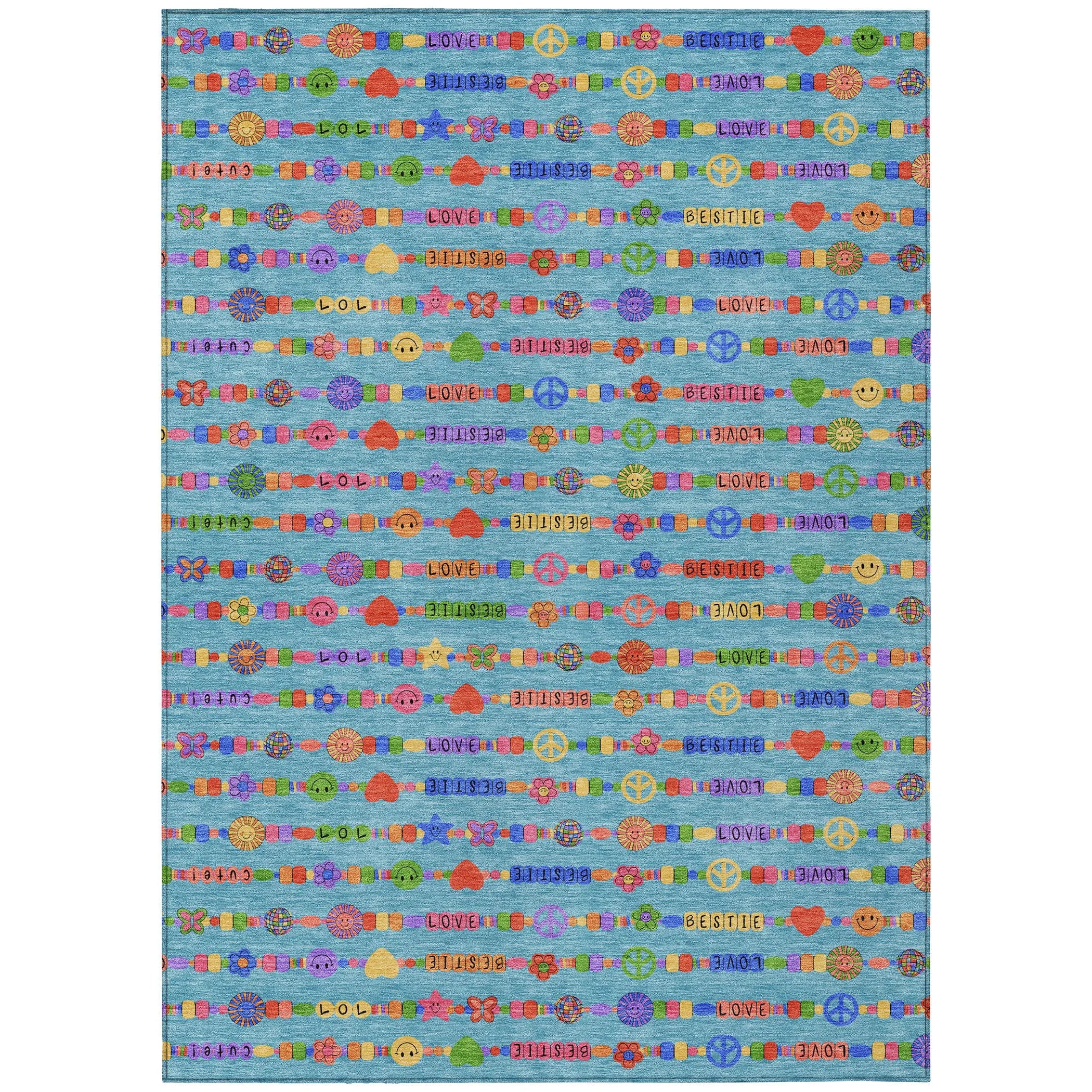 10' X 14' Teal Blue And Beige Geometric Washable Indoor Outdoor Area Rug Homeroots Outdoor
