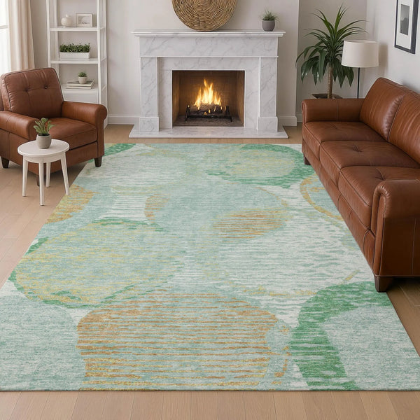 10' X 14' Teal Blue And Blue Geometric Washable Indoor Outdoor Area Rug Homeroots Outdoor