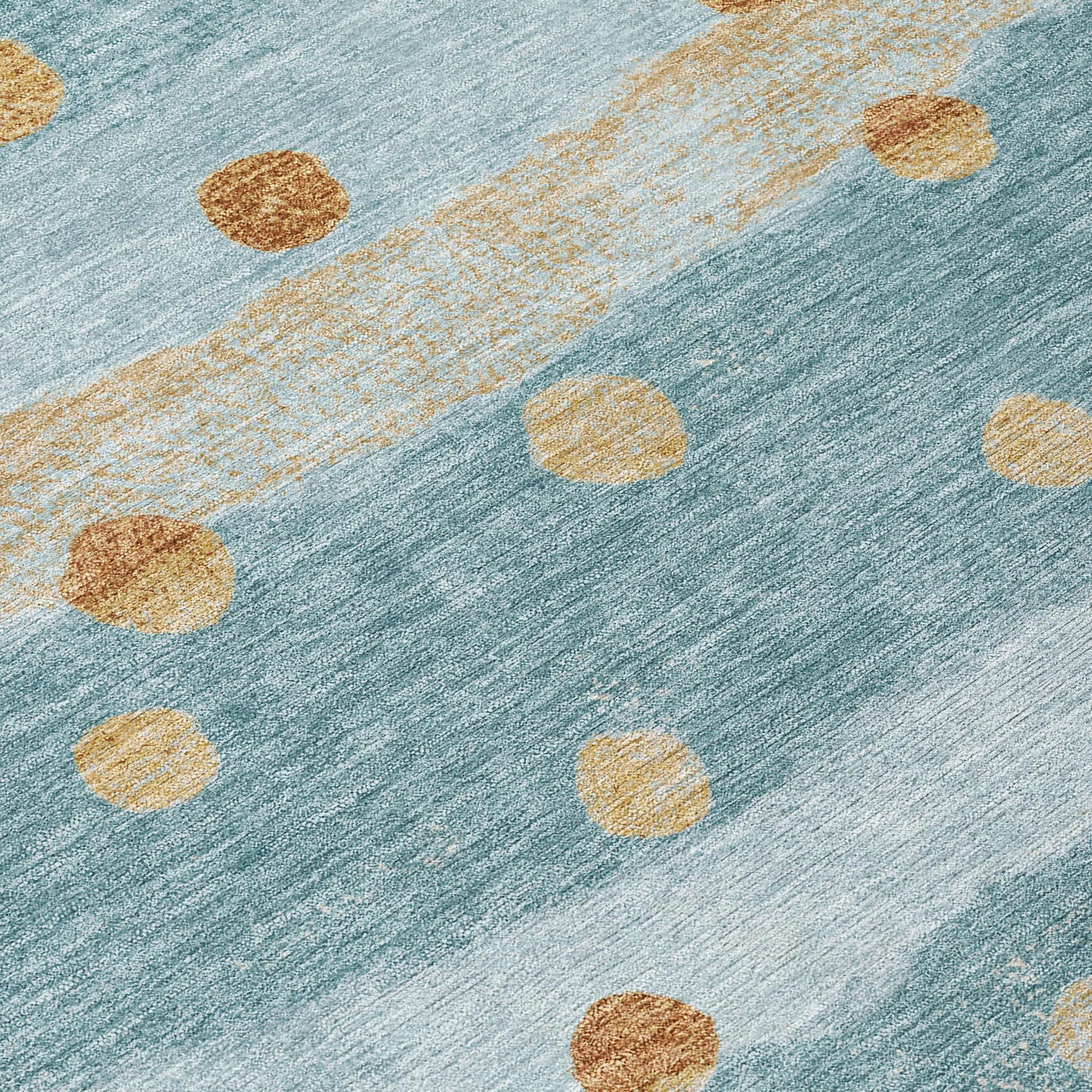 10' X 14' Teal Blue And Graphite Striped Washable Indoor Outdoor Area Rug Homeroots Outdoor