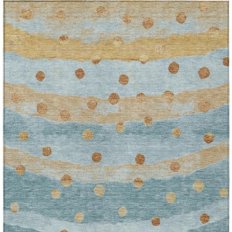 10' X 14' Teal Blue And Graphite Striped Washable Indoor Outdoor Area Rug Homeroots Outdoor
