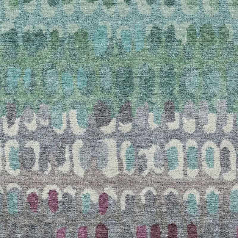 10' X 14' Teal Blue And Gray Geometric Washable Indoor Outdoor Area Rug Homeroots Outdoor