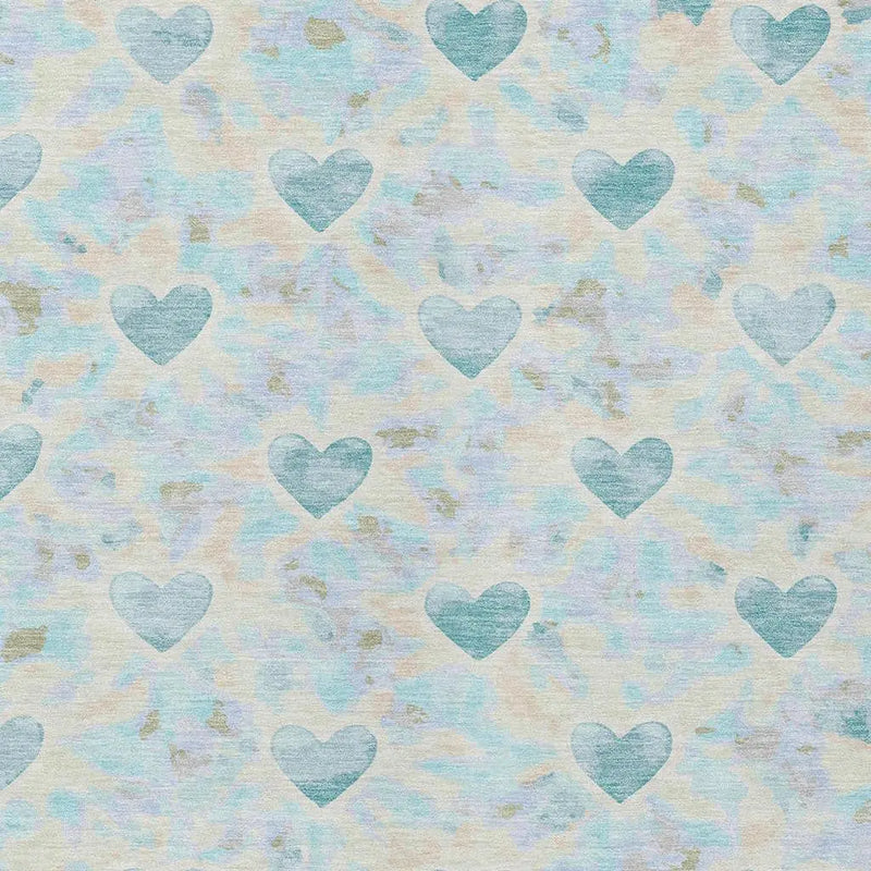 10' X 14' Teal Blue And Ivory Geometric Washable Indoor Outdoor Area Rug Homeroots Outdoor