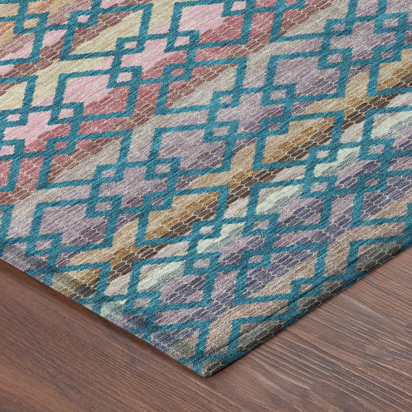 10' X 14' Teal Blue And Ivory Striped Washable Indoor Outdoor Area Rug Homeroots Outdoor