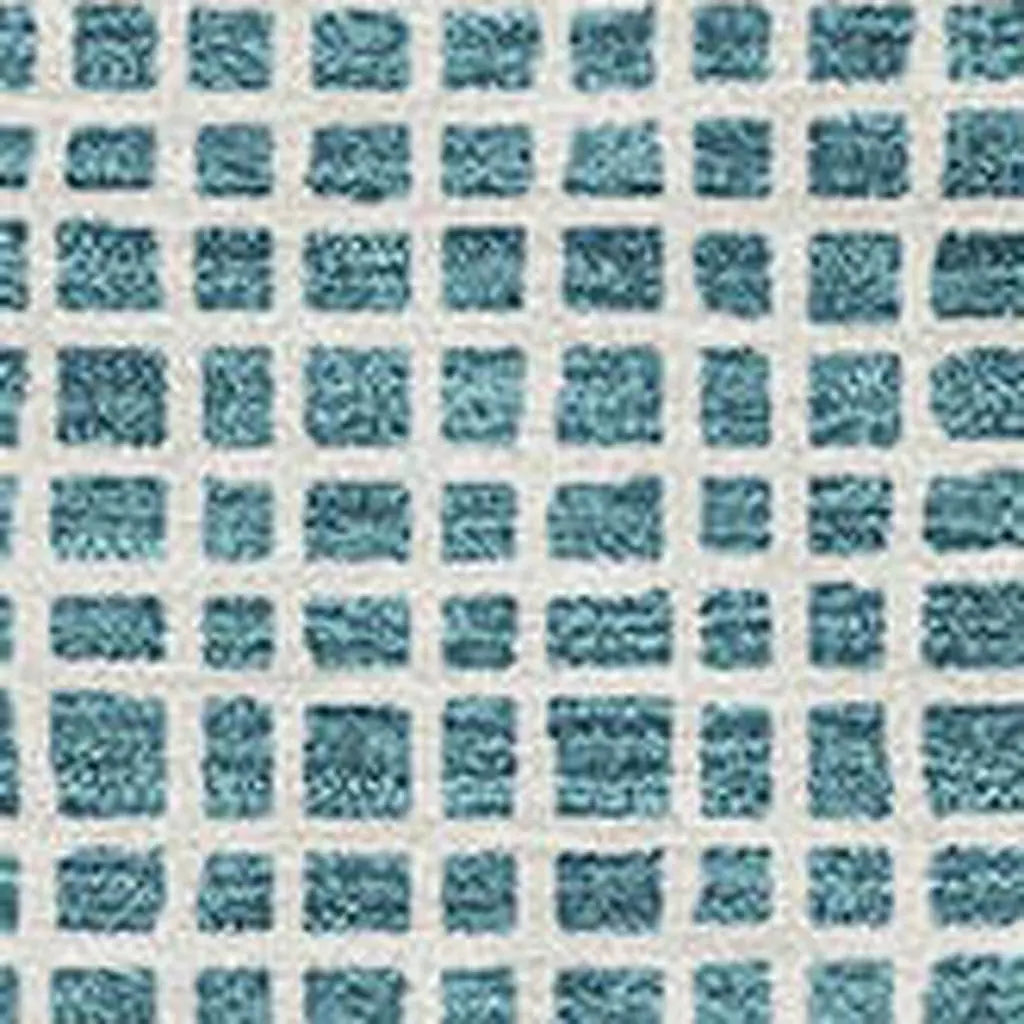 10' X 14' Teal Blue And Ivory Striped Washable Indoor Outdoor Area Rug Homeroots Outdoor