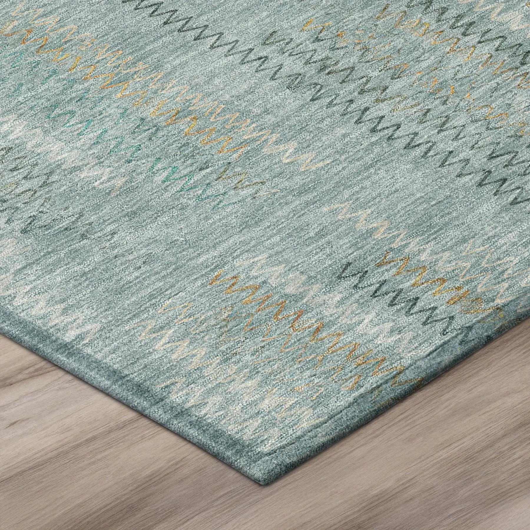 10' X 14' Teal Blue And Silver Abstract Washable Indoor Outdoor Area Rug Homeroots Outdoor