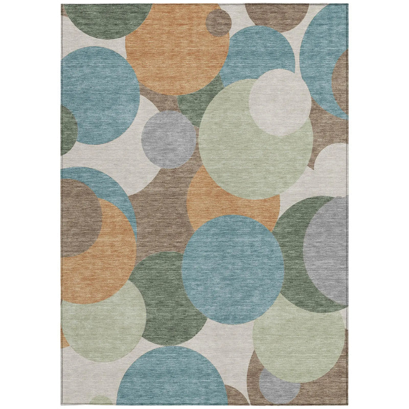 10' X 14' Teal Blue And Silver Geometric Washable Indoor Outdoor Area Rug Homeroots Outdoor