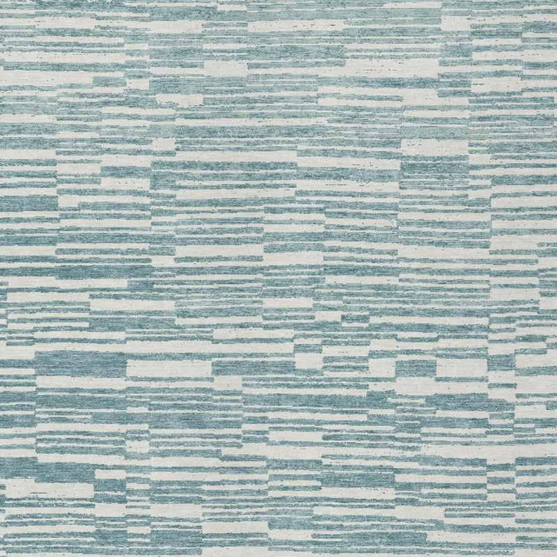 10' X 14' Teal Blue And Silver Striped Washable Indoor Outdoor Area Rug Homeroots Outdoor