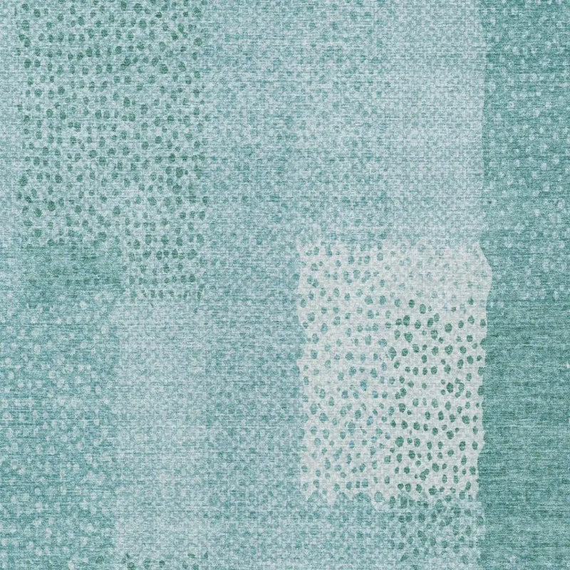 10' X 14' Turquoise And Teal Blue Abstract Washable Indoor Outdoor Area Rug Homeroots Outdoor