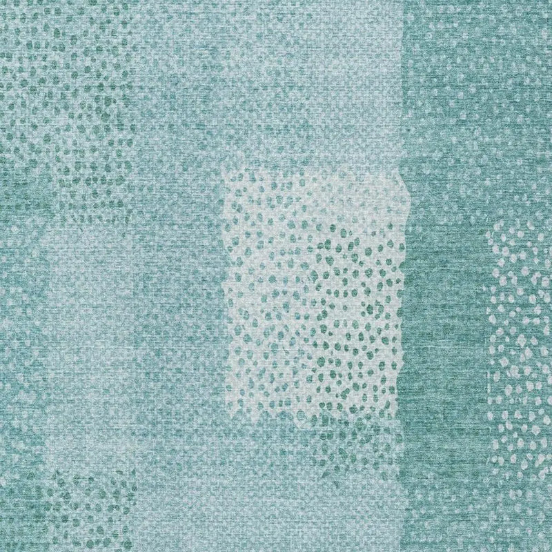 10' X 14' Turquoise And Teal Blue Abstract Washable Indoor Outdoor Area Rug Homeroots Outdoor