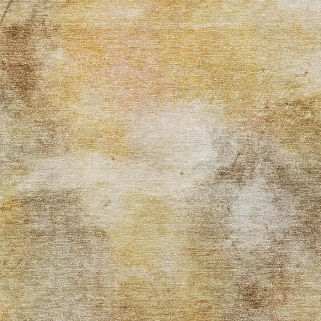 10' X 14' Wheat And Gold Abstract Washable Indoor Outdoor Area Rug Homeroots Outdoor