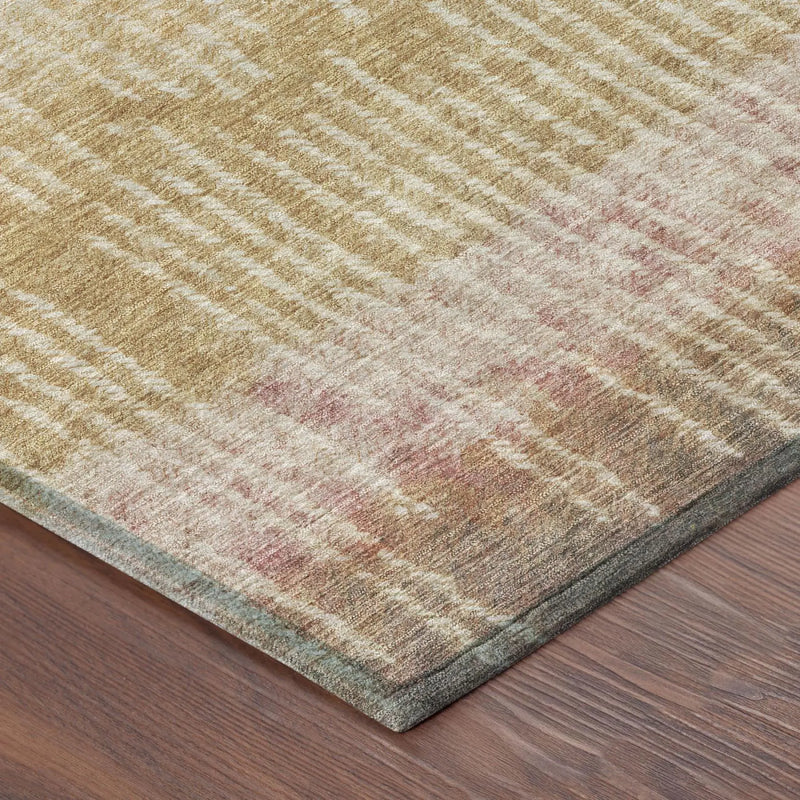 10' X 14' Wheat And Gold Abstract Washable Indoor Outdoor Area Rug Homeroots Outdoor