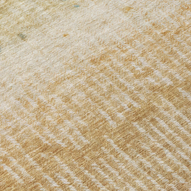 10' X 14' Wheat And Gold Abstract Washable Indoor Outdoor Area Rug Homeroots Outdoor