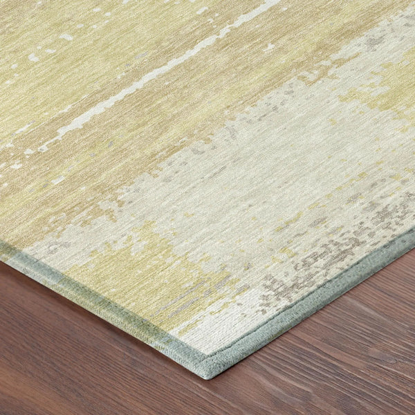 10' X 14' Wheat And Gold Geometric Washable Indoor Outdoor Area Rug Homeroots Outdoor