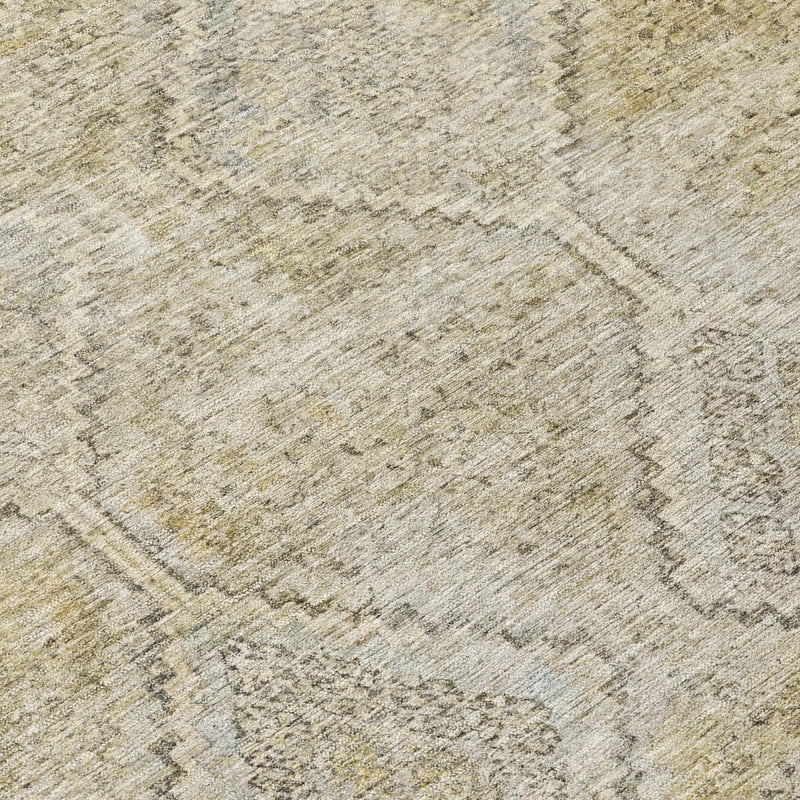 10' X 14' Wheat And Gold Geometric Washable Indoor Outdoor Area Rug Homeroots Outdoor