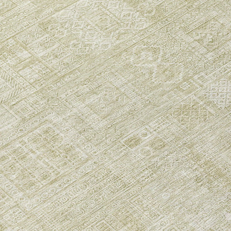 10' X 14' Wheat And Gold Oriental Washable Indoor Outdoor Area Rug Homeroots Outdoor