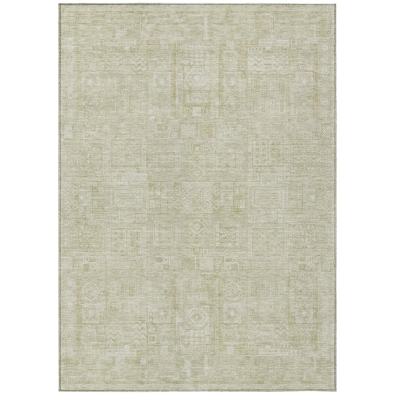 10' X 14' Wheat And Gold Oriental Washable Indoor Outdoor Area Rug Homeroots Outdoor