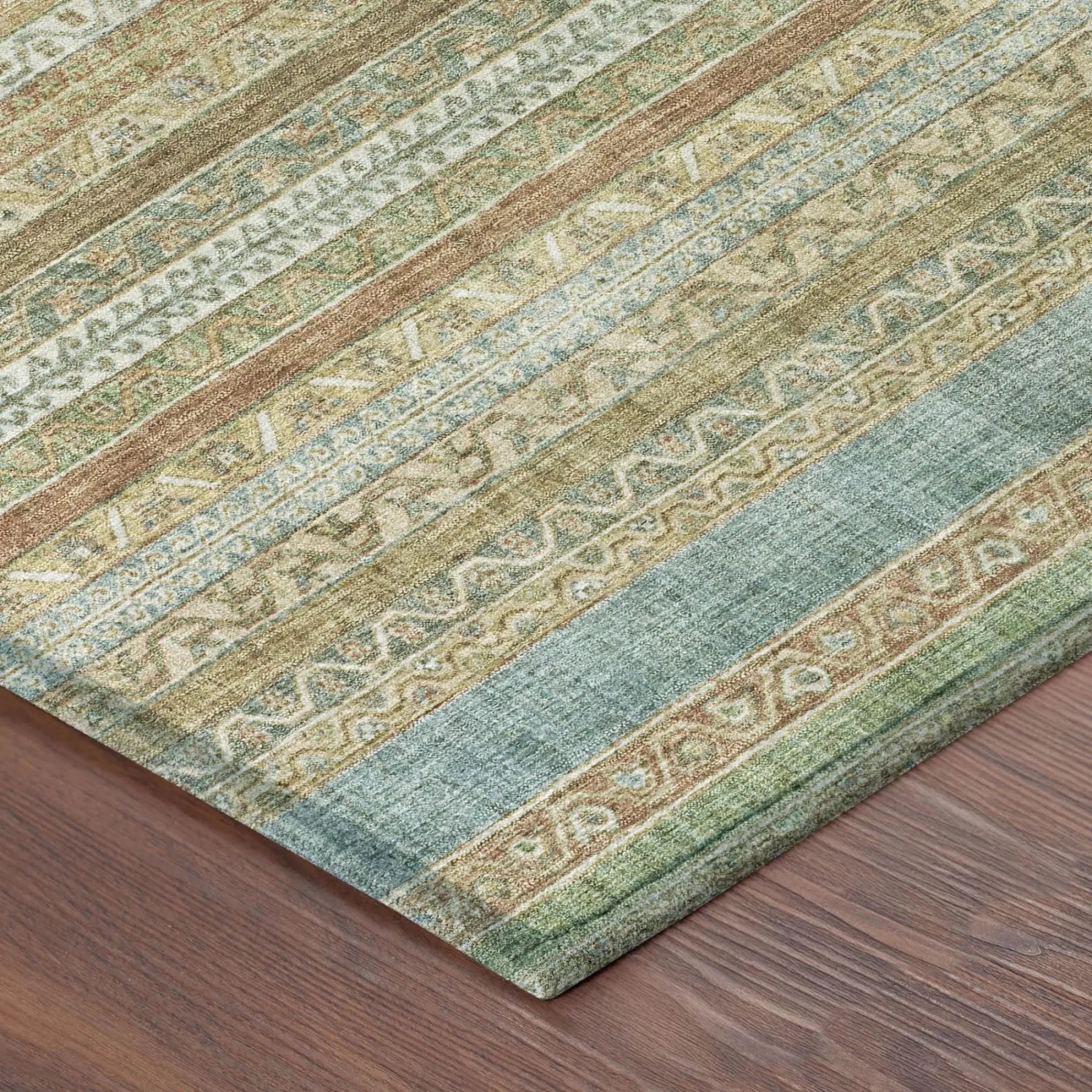 10' X 14' Wheat And Gold Striped Washable Indoor Outdoor Area Rug Homeroots Outdoor