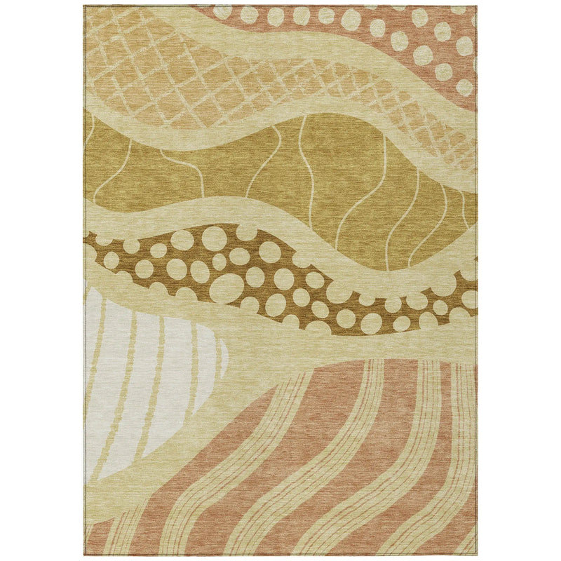 10' X 14' Wheat And Graphite Abstract Washable Indoor Outdoor Area Rug Homeroots Outdoor