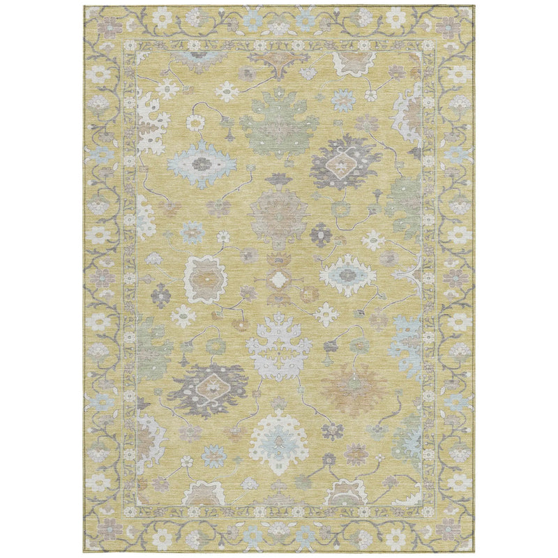 10' X 14' Wheat And Ivory Oriental Washable Indoor Outdoor Area Rug Homeroots Outdoor