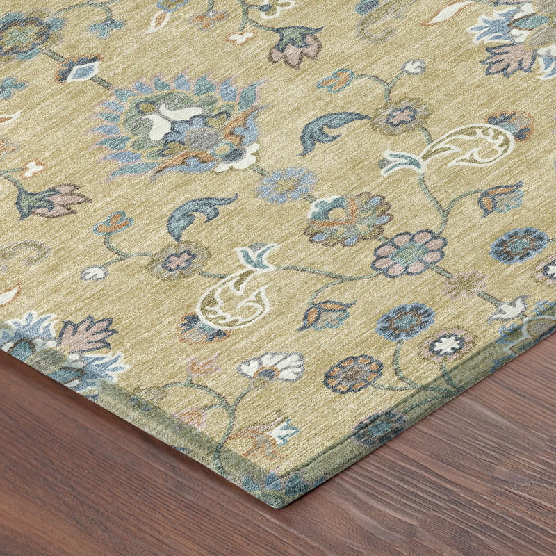 10' X 14' Wheat And Taupe Abstract Washable Indoor Outdoor Area Rug Homeroots Outdoor