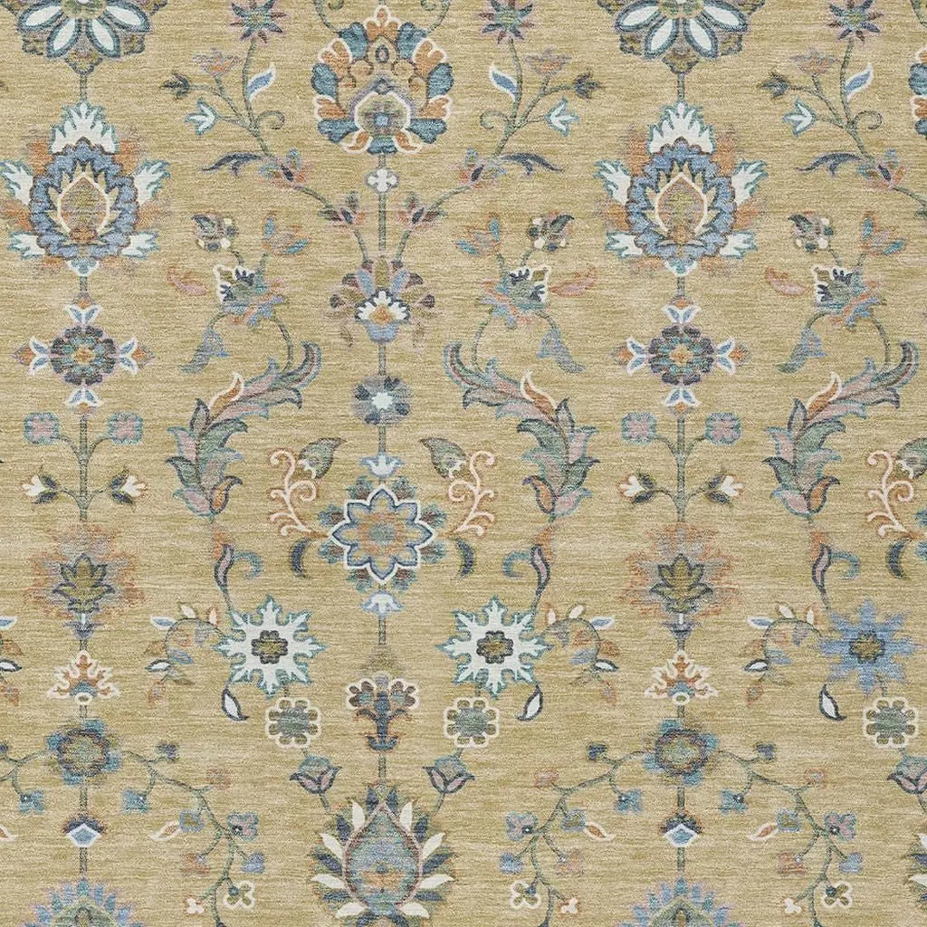10' X 14' Wheat And Taupe Abstract Washable Indoor Outdoor Area Rug Homeroots Outdoor