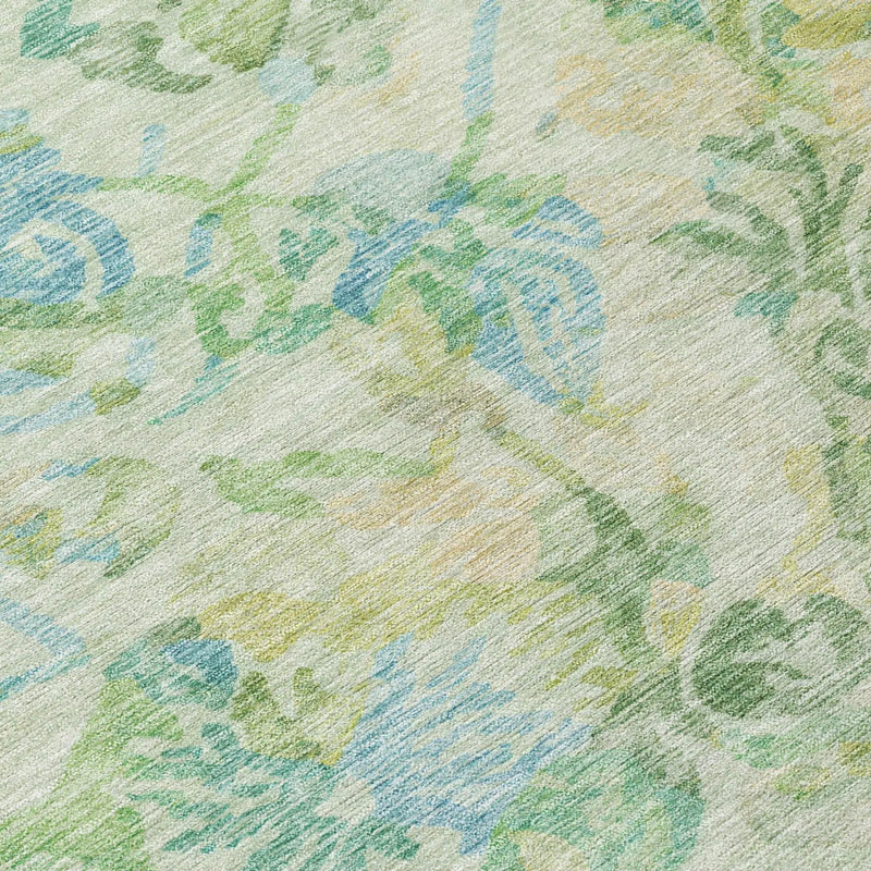 10' X 14' Yellow And Gold Floral Washable Indoor Outdoor Area Rug Homeroots Outdoor