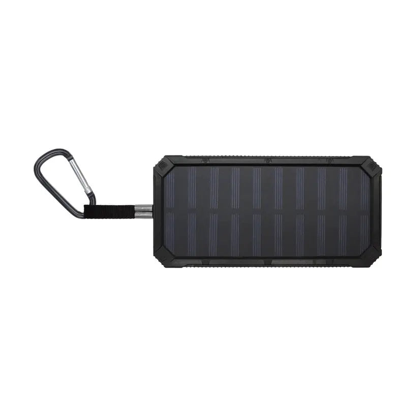 10,000 mAh Solar Charging Power Bank - Black TKO