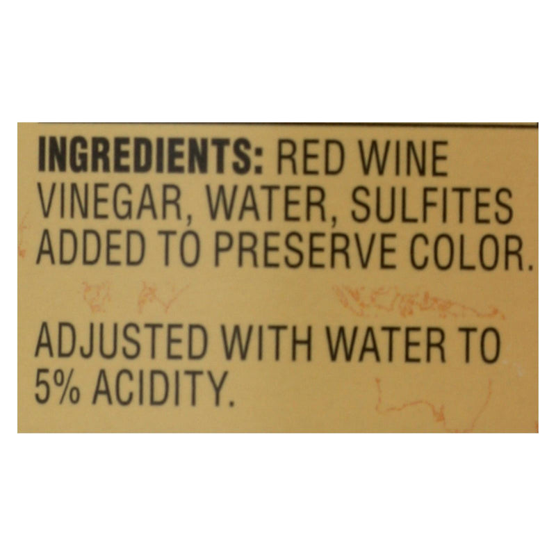 Reese Vinegar - Red Wine - Case Of 6 - 12.7 Fl Oz - GreatEagleInc