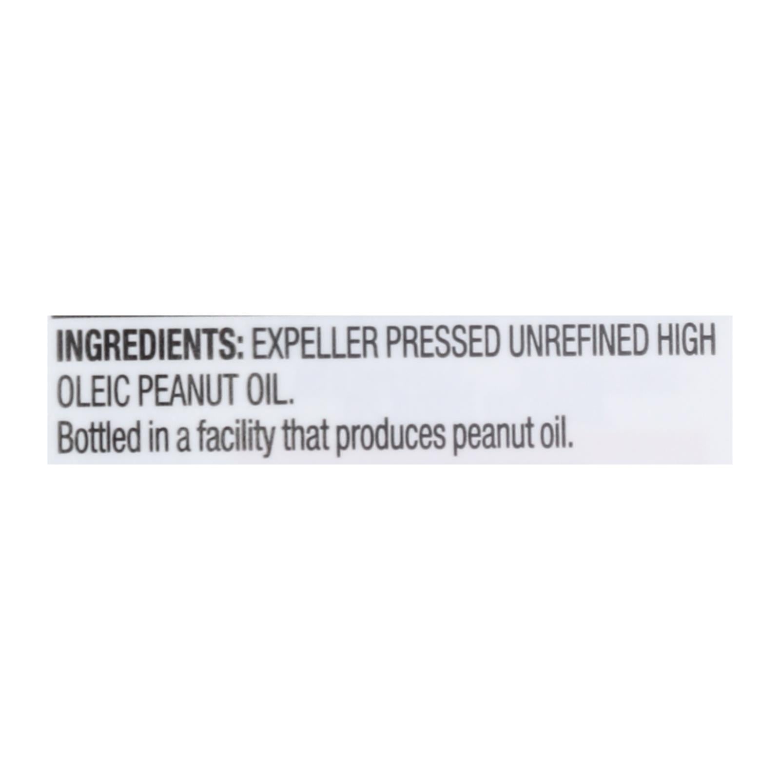 Spectrum Naturals Unrefined Peanut Oil - Case Of 12 - 16 Fl Oz. - GreatEagleInc