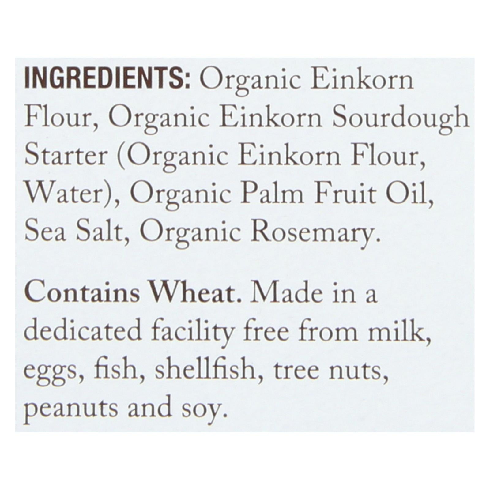 Jovial - Sourdough Einkorn Crackers - Rosemary - Case Of 10 - 4.5 Oz. - GreatEagleInc