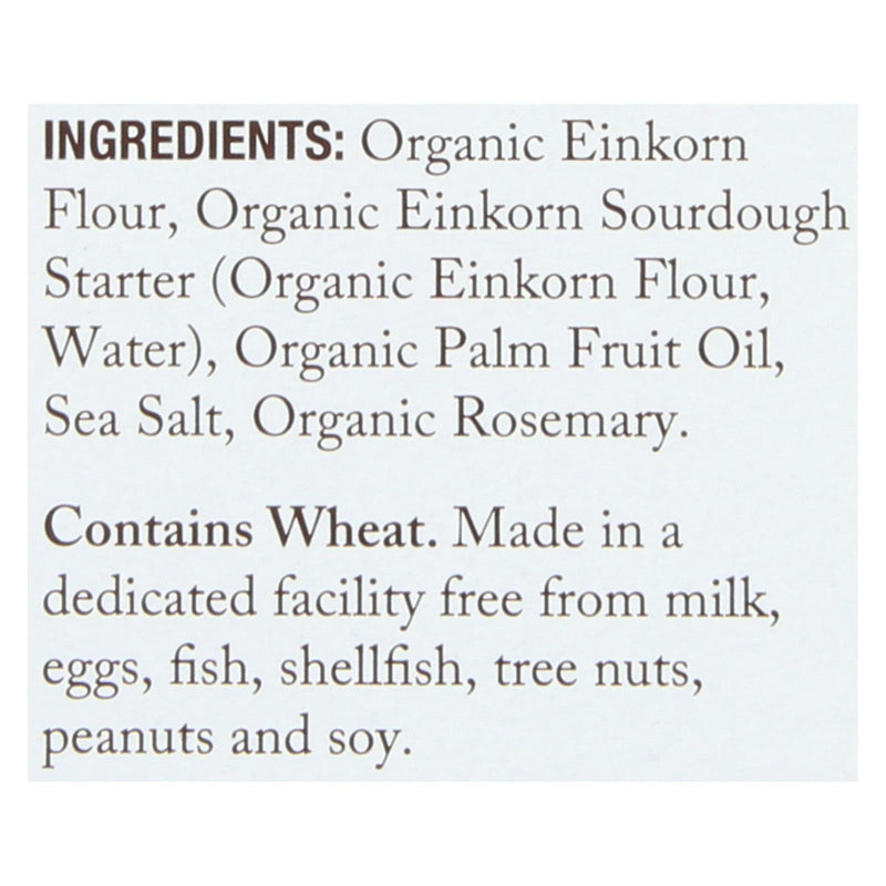 Jovial - Sourdough Einkorn Crackers - Rosemary - Case Of 10 - 4.5 Oz. - GreatEagleInc