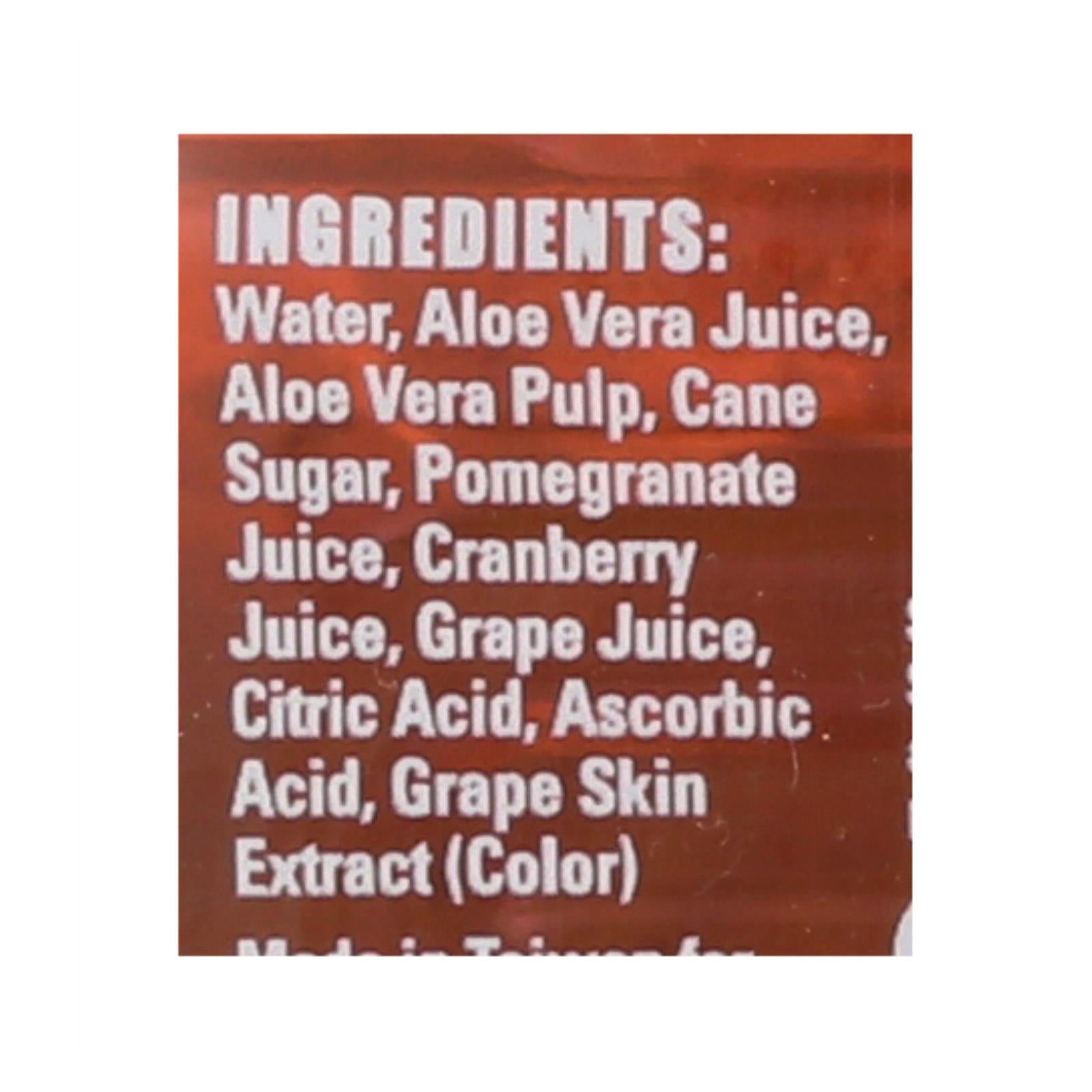 Alo Original Enrich Aloe Vera Juice Drink - Pomegranate And Cranberry - Case Of 12 - 16.9 Fl Oz. - GreatEagleInc