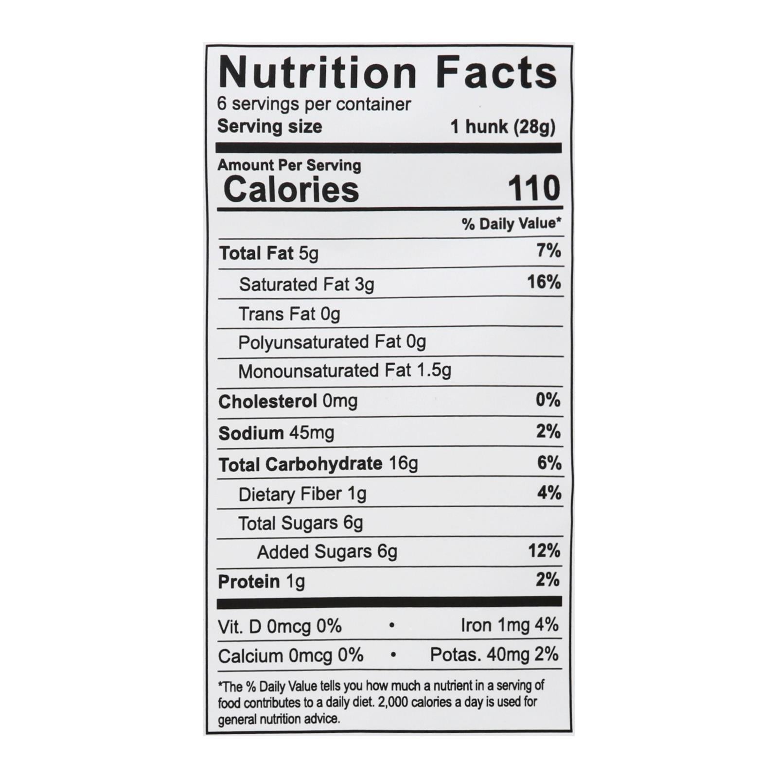 Heavenly Hunks - Cookie Oatmeal Chocolate Chip - Case Of 6 - 6 Oz - GreatEagleInc