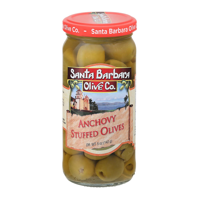 Santa Barbara Bars Santa Barbara Olive Co. Anchovy Stuffed Olives - Case Of 6 - 5 Oz - Eco-Friendly Home & Grocery