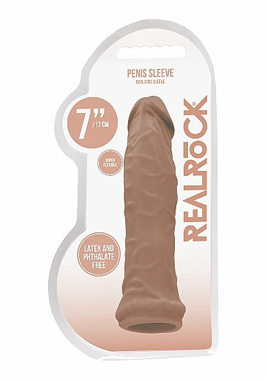 Realrock Penis Sleeve 6in Tan - GreatEagleInc